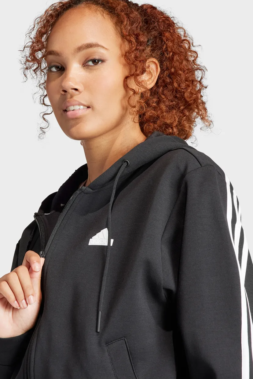 Женское черное худи Future Icons 3-Stripes Full Zip 5