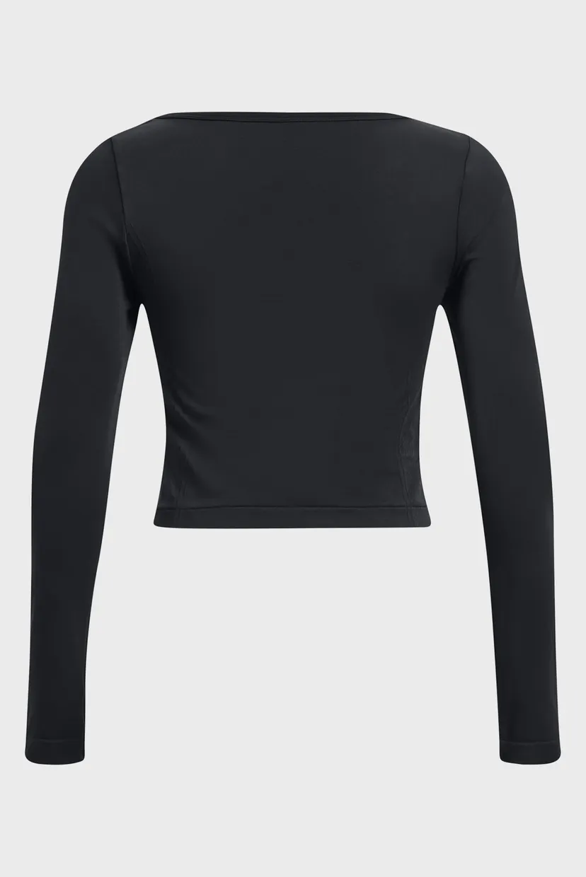 Женский черный лонгслив UA Train Seamless LS 6