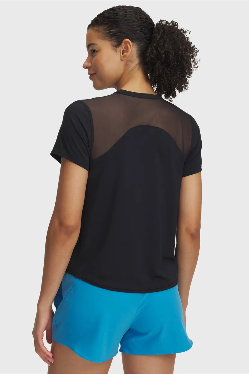 Женская черная футболка UA LAUNCH ELITE SHORTSLEEVE 3