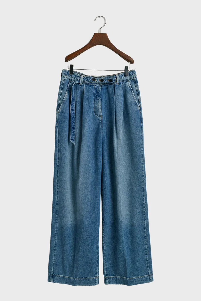 Женские синие джинсы LOW LOOSE BELTED 7