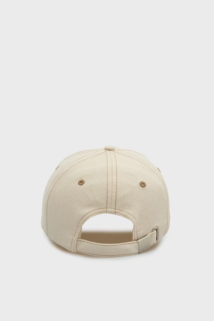 Жіноча біла кепка CANVAS EMBOSSED MONOGRAM STIT 3