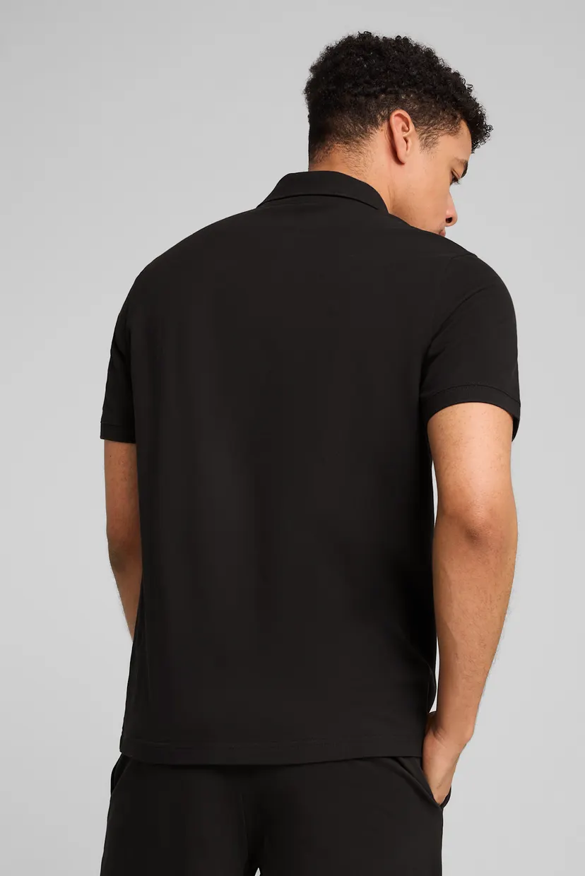 Мужское черное поло Essentials No. 1 Logo Pique Polo Men 3