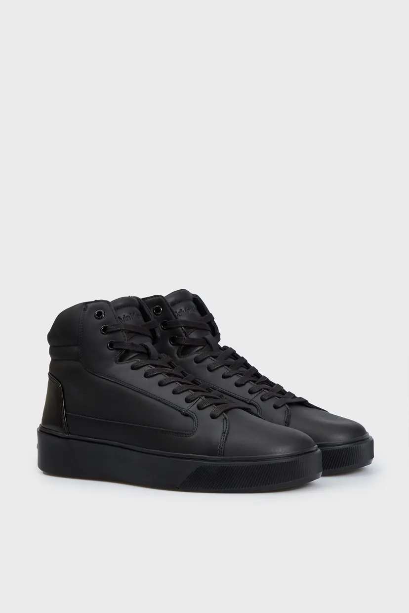 Чоловічі чорні шкіряні кросівки HIGH TOP LACE UP INV STITCH 3