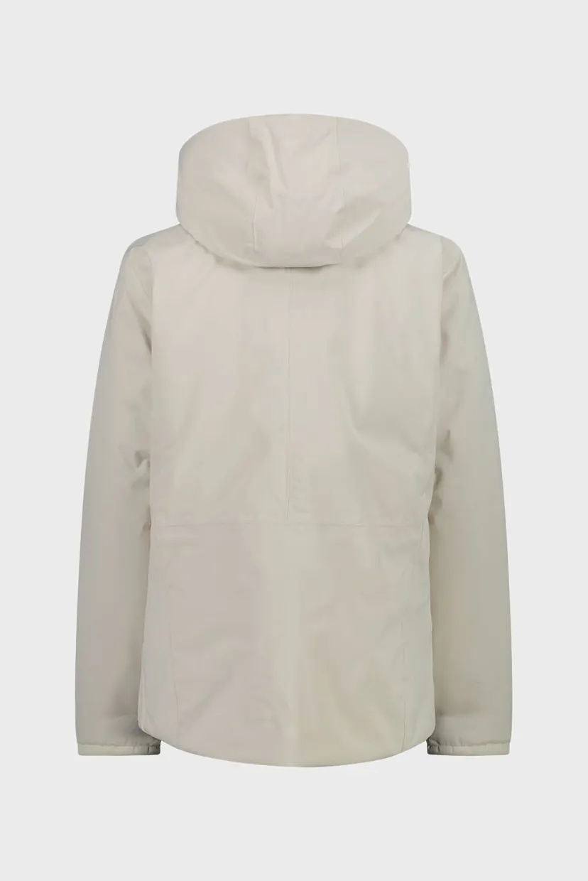 Женская белая двусторонняя куртка FIX HOOD TWILL 3