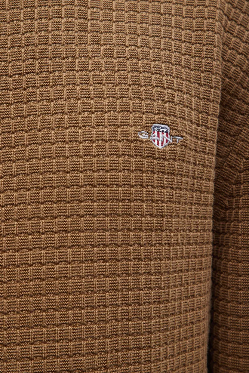 Чоловічий коричневий джемпер COTTON TEXTURED 3