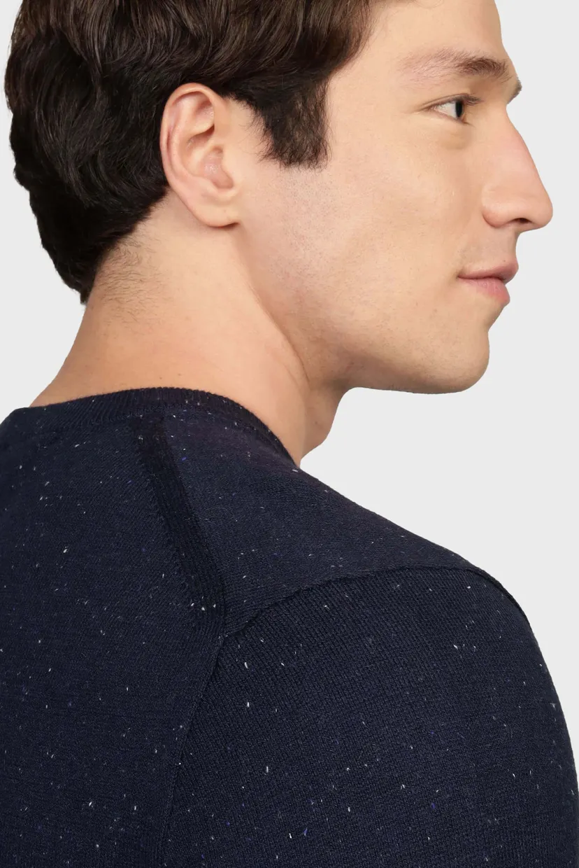 Чоловічий темно-синій джемпер PIMA ORG CTN CASHMERE CREW NECK 5