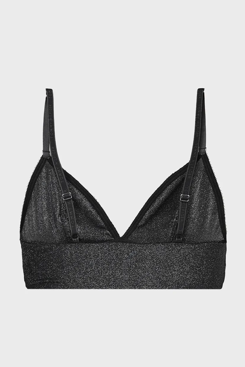 Жіночий чорний топ TRIANGLE BRA SPARKLE 6