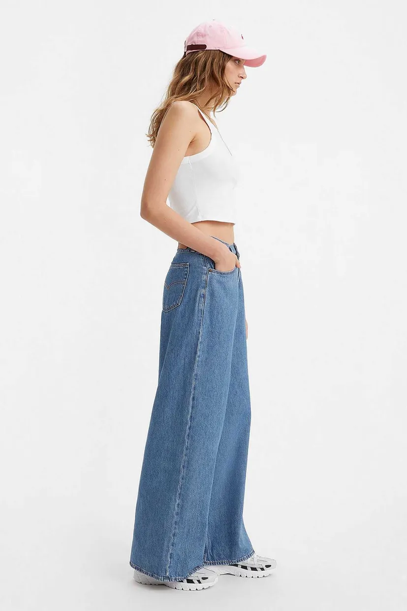 Женские синие джинсы Baggy Dad Wide Leg 3