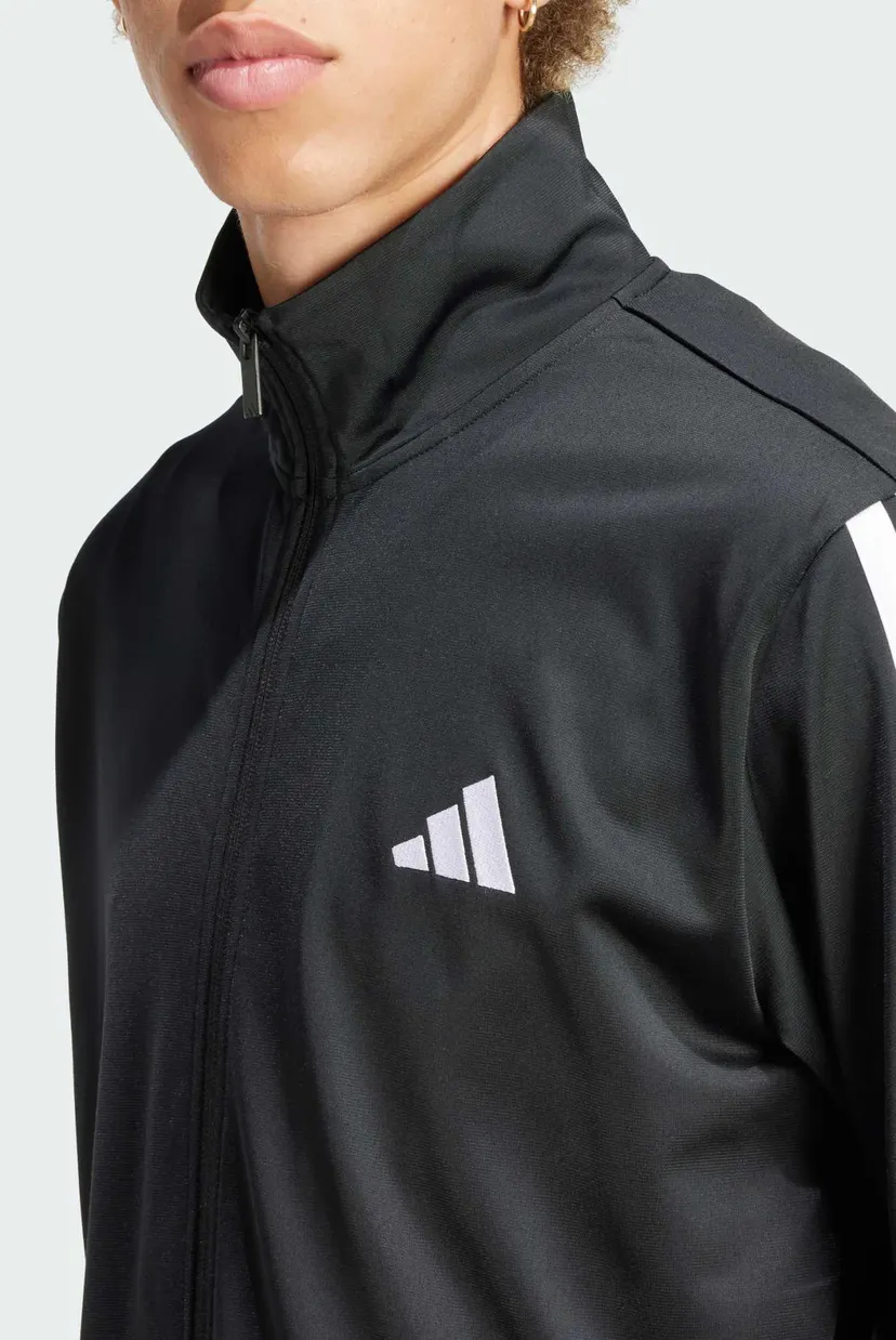 Чоловічий чорний спортивний костюм (кофта, штани) Sportswear Basic 3-Stripes Tricot 4