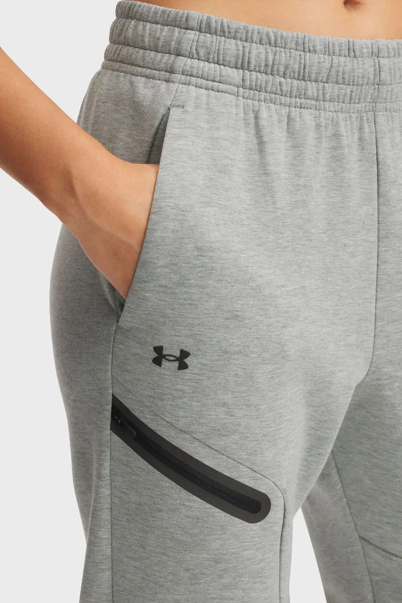 Женские светло-серые спортивные брюки Unstoppable Flc Jogger 4
