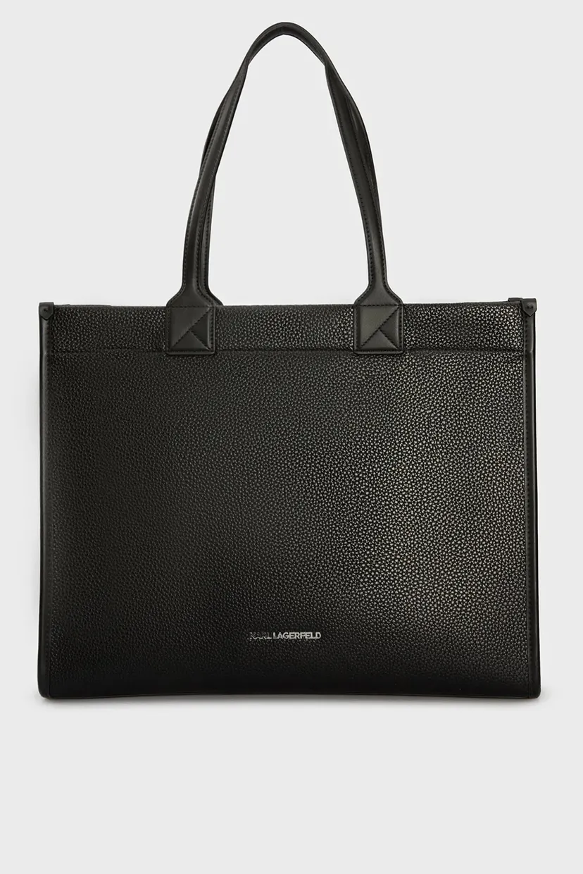 Жіноча чорна сумка k skuare lg tote grainy 4