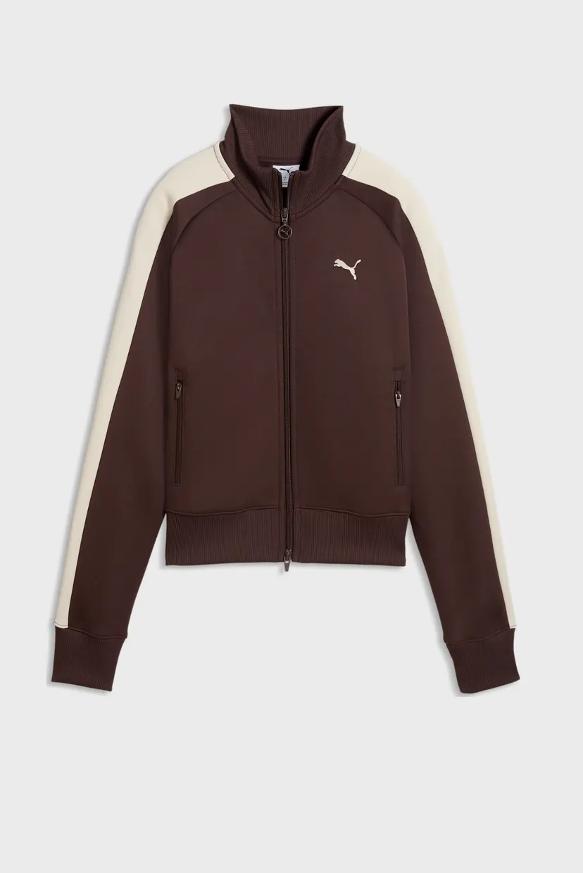 Жіноча коричнева спортивна кофта T7 ALWAYS ON Short Track Jacket Women 4