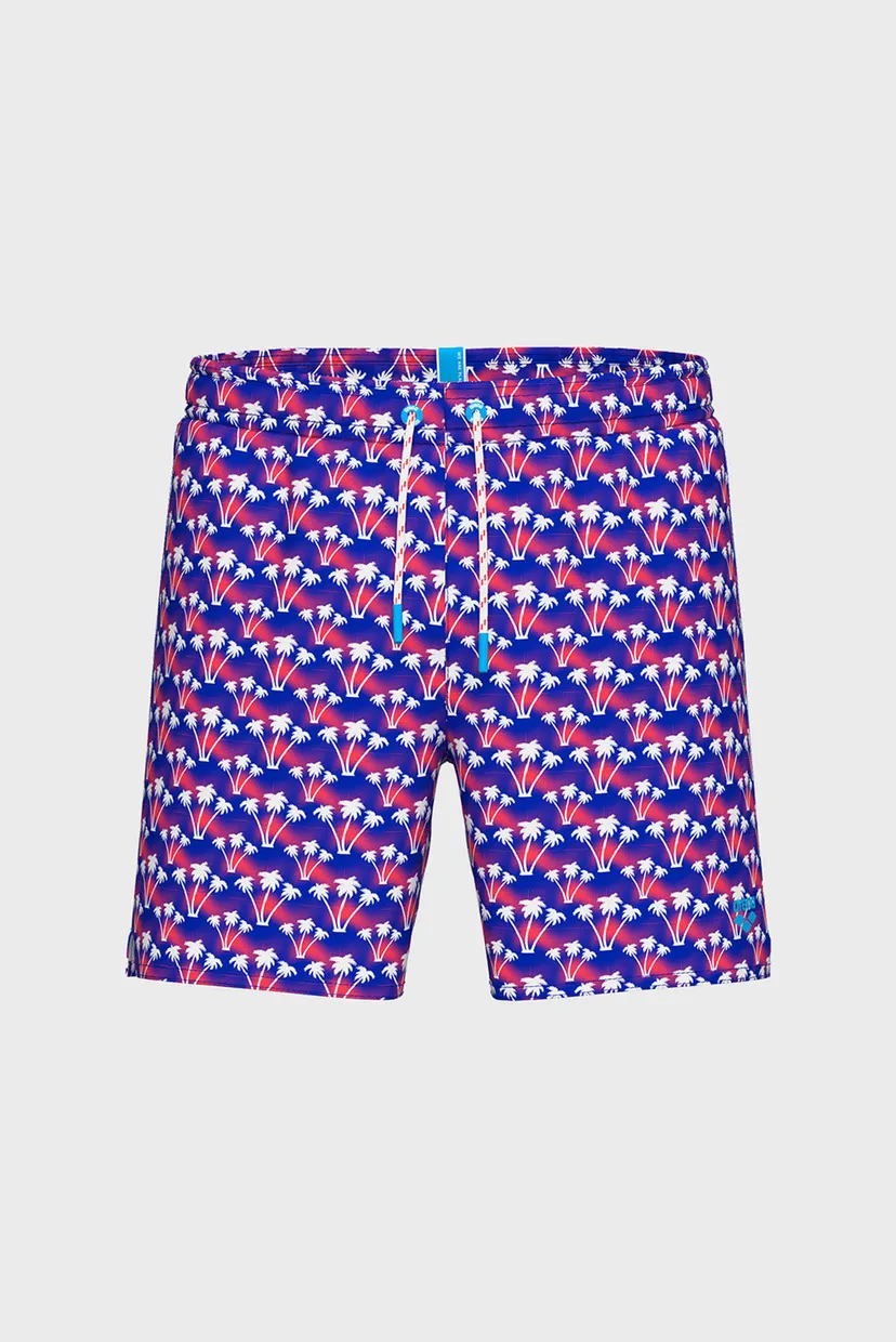 Чоловічі сині плавальні шорти з візерунком WATER PRINTS BEACH BOXER AO 6