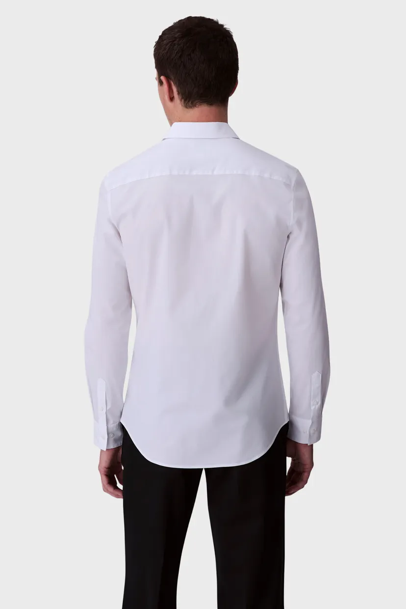 Чоловіча біла сорочка LS SOLID SUPIMA STRETCH 6