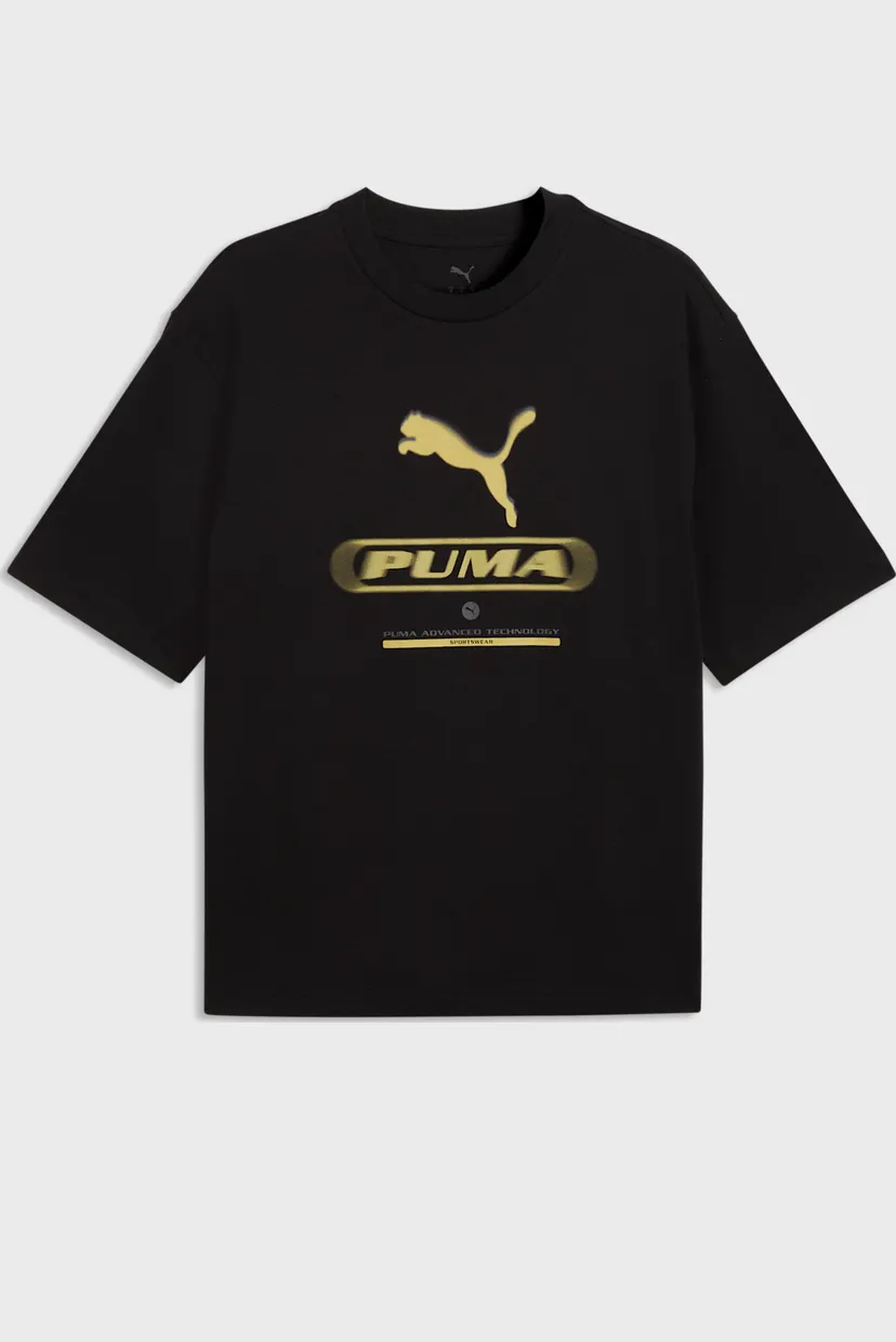 Мужская черная футболка PUMA Sport Boxy Street Graphic Tee Men 4