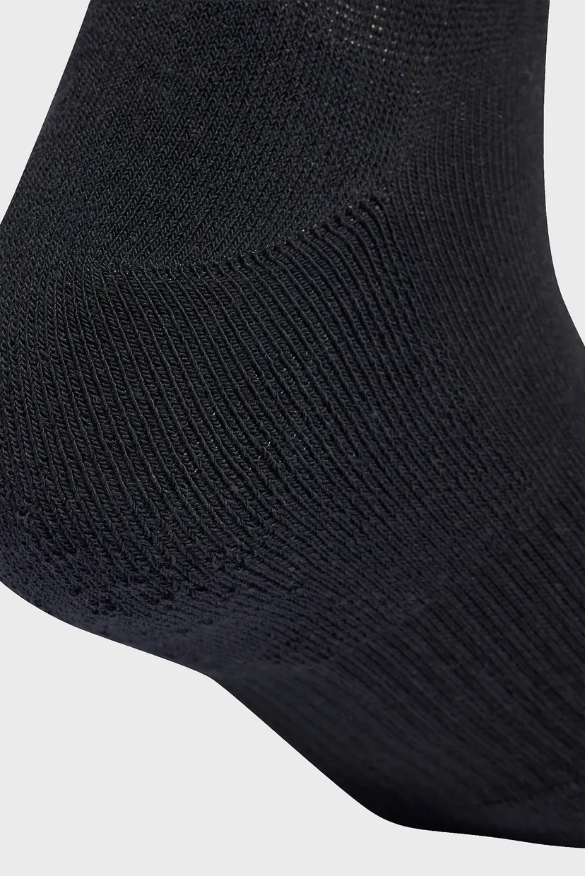 Чорні шкарпетки (3 пари) 3-Stripes Cushioned Sportswear Mid-Cut 3