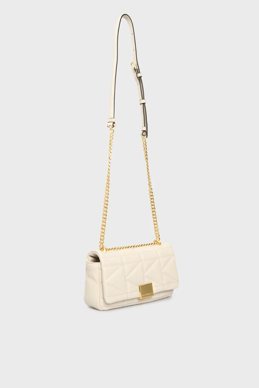 Жіноча біла шкіряна сумка KUILT SM CROSSBODY 3