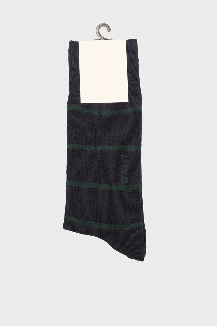 Чоловічі темно-сині шкарпетки у смужку STRIPED RIB SOCKS 3