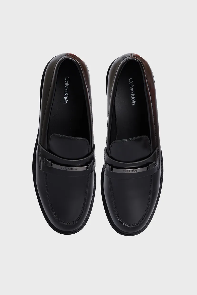 Женские черные кожаные лоферы RUBBER SOLE LOAFER W/HW 4