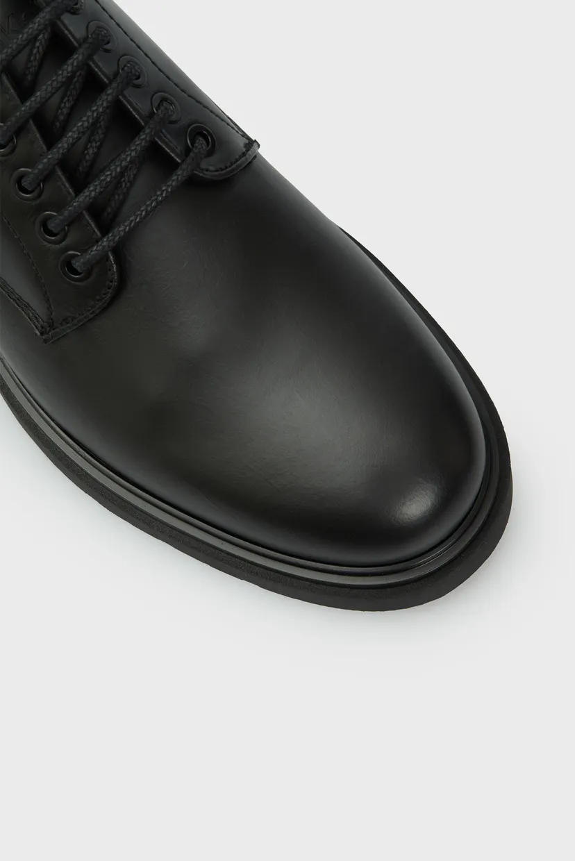 Мужские черные кожаные дерби DERBY LTH 4