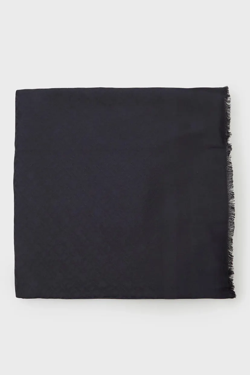 Жіночий темно-синій шарф з візерунком ELEVATED CHIC JACQUARD SCARF 3