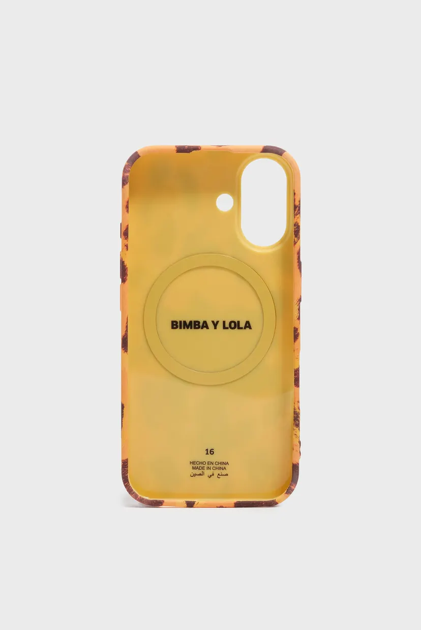 Женский оранжевый чехол с узором для iPhone 16 3