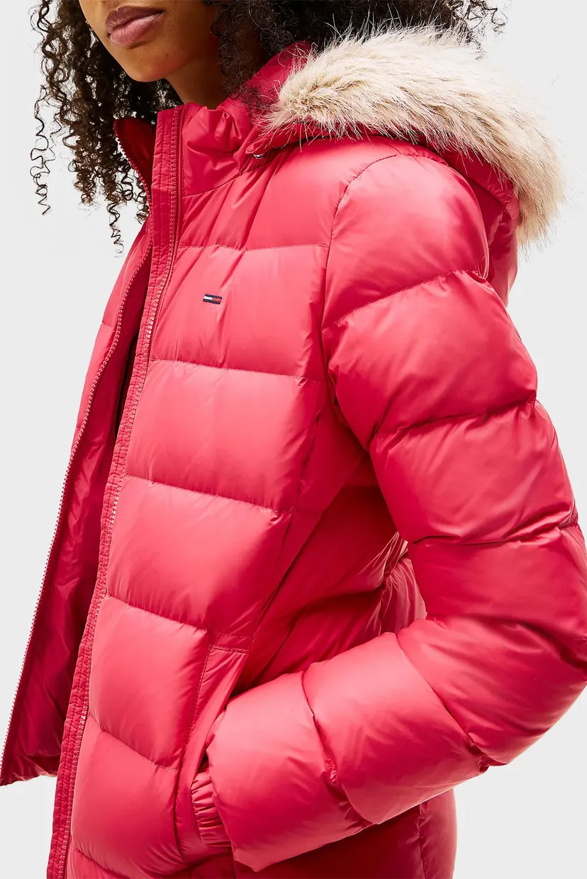 Жіночий червоний пуховик BASIC HOODED DOWN JACKET 5