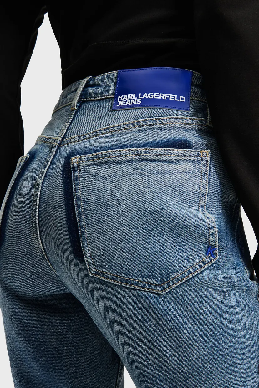 Жіночі сині джинси klj hr tapered pintuck denim 4
