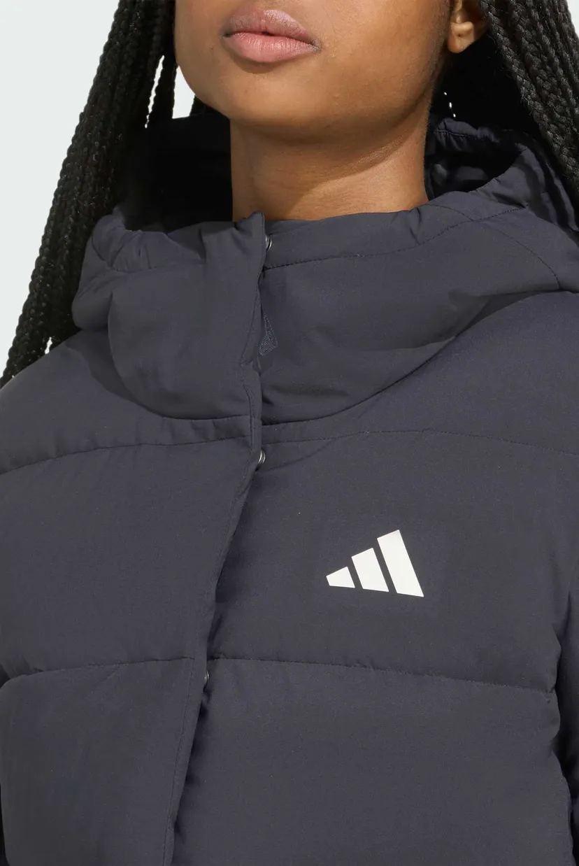 Жіночий чорний пуховик Helionic CLIMAWARM Hooded 4