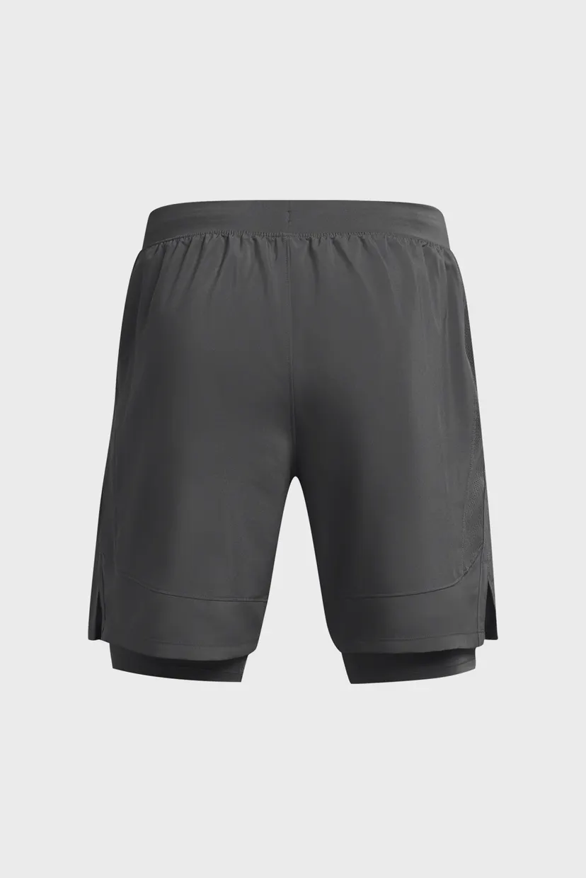 Чоловічі сірі шорти UA LAUNCH 7'' 2-IN-1 SHORTS 6