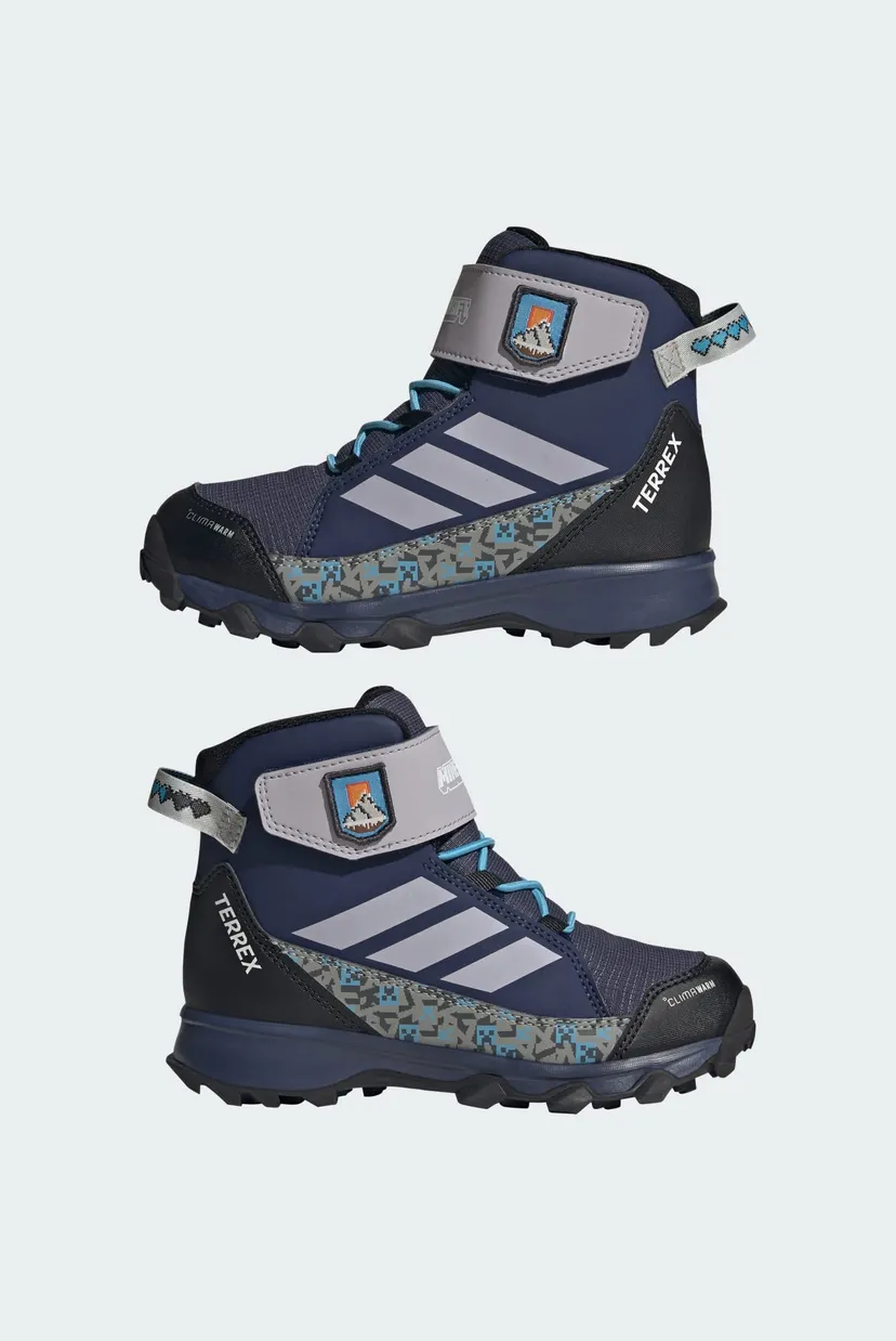 Дитячі темно-сині черевики Adidas Minecraft Terrex Snow CF CLIMAWARM Winter Kids 6