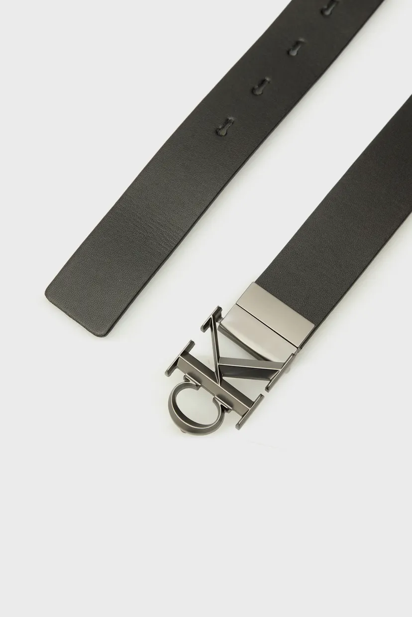 Чоловічий двосторонній  шкіряний ремінь CK BUCKLE 32MM REV 4