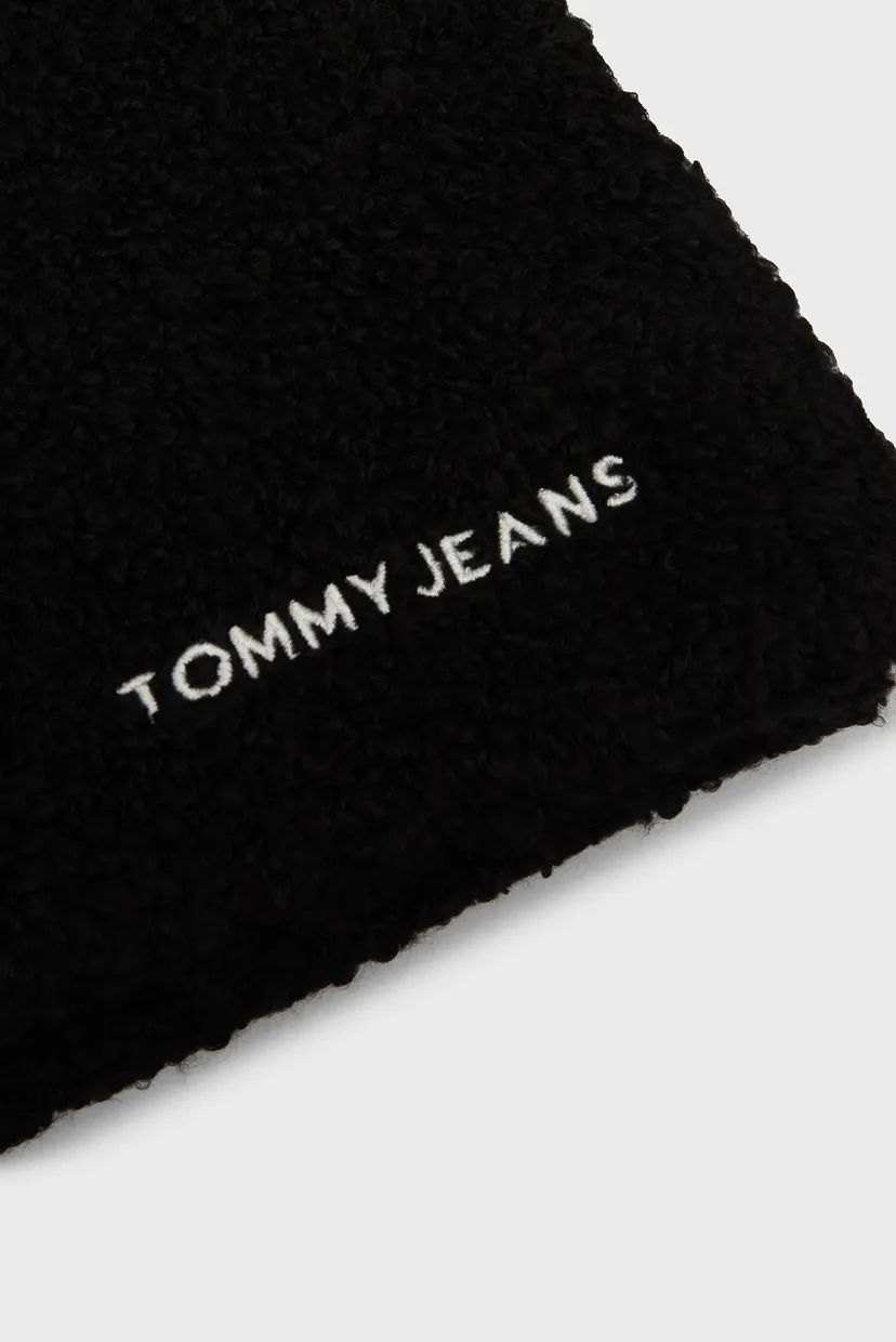 Женский черный шарф TJW LINEAR LOGO TEDDY SCARF 3