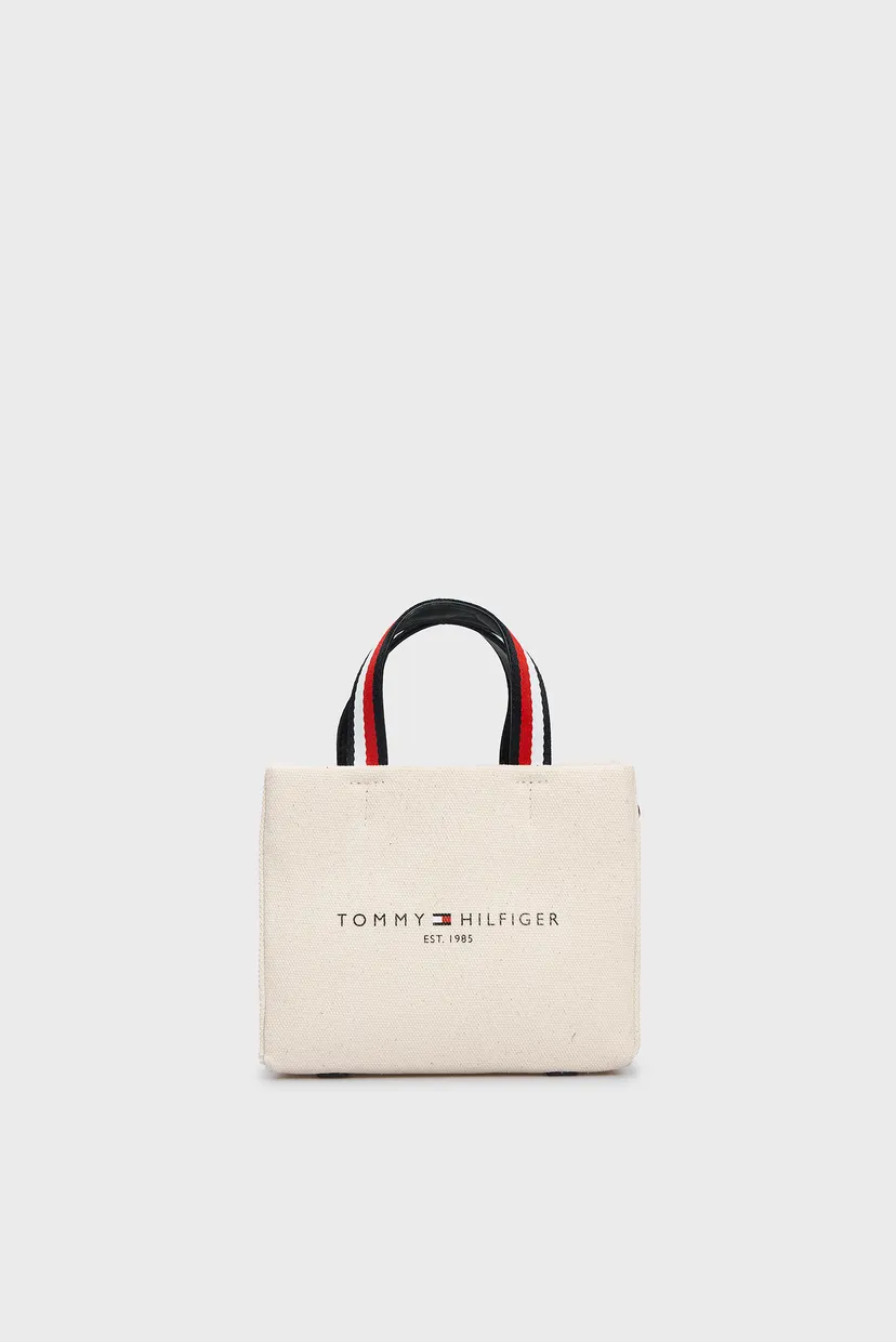 Женская бежевая сумка TOMMY SHOPPER MICRO TOTE CANVAS 4