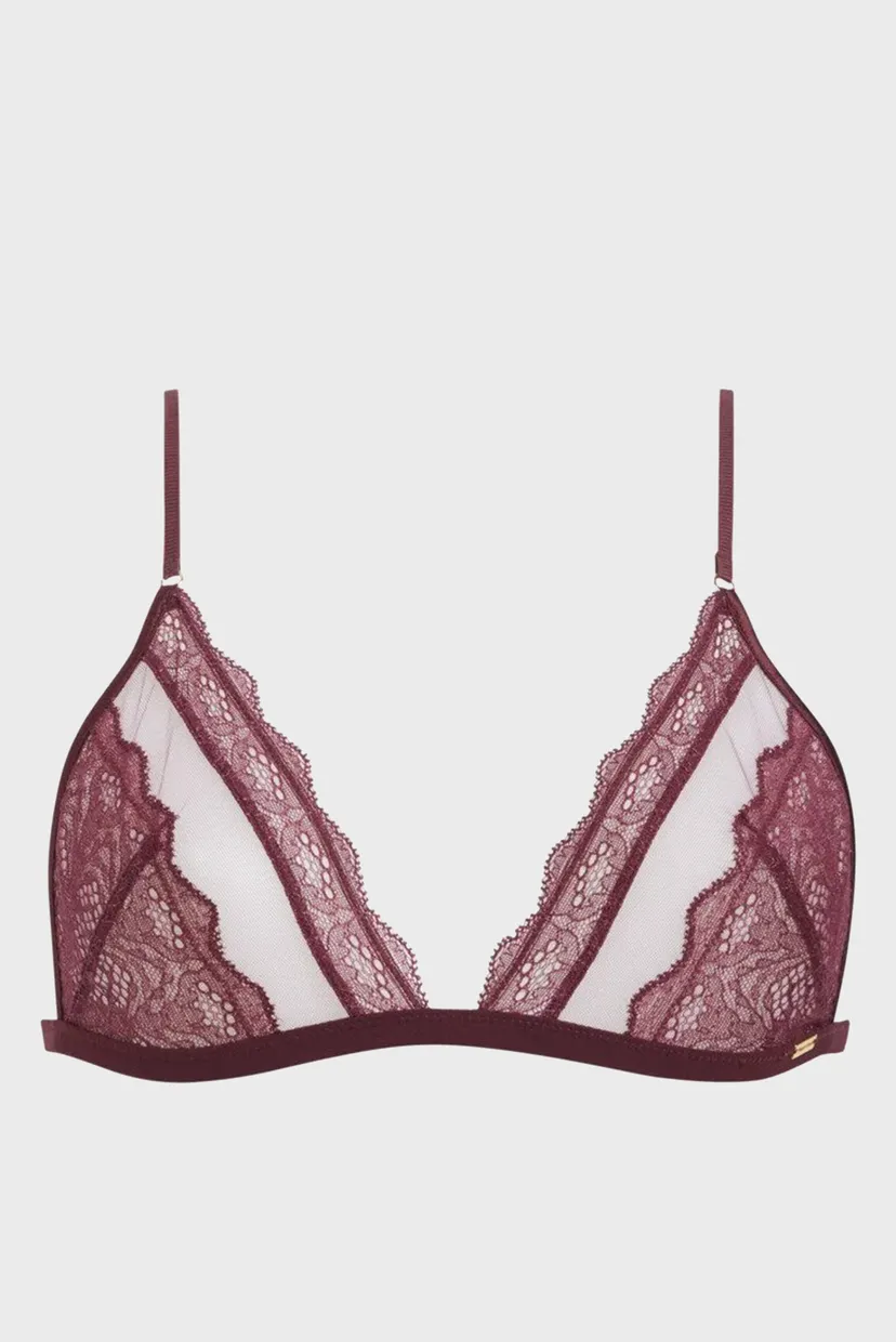 Жіночий бордовий бюстгальтер UNLINED TRIANGLE 5