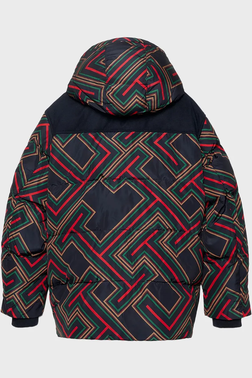 Темно-синяя куртка с узором Tommy x Pendleton (унисекс) 11
