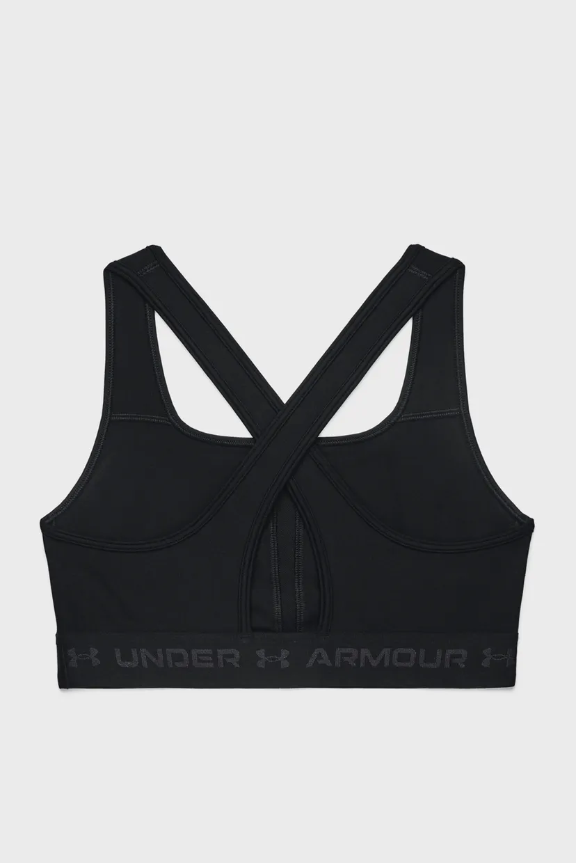 Жіночий чорний топ UA Crossback Mid Bra 6
