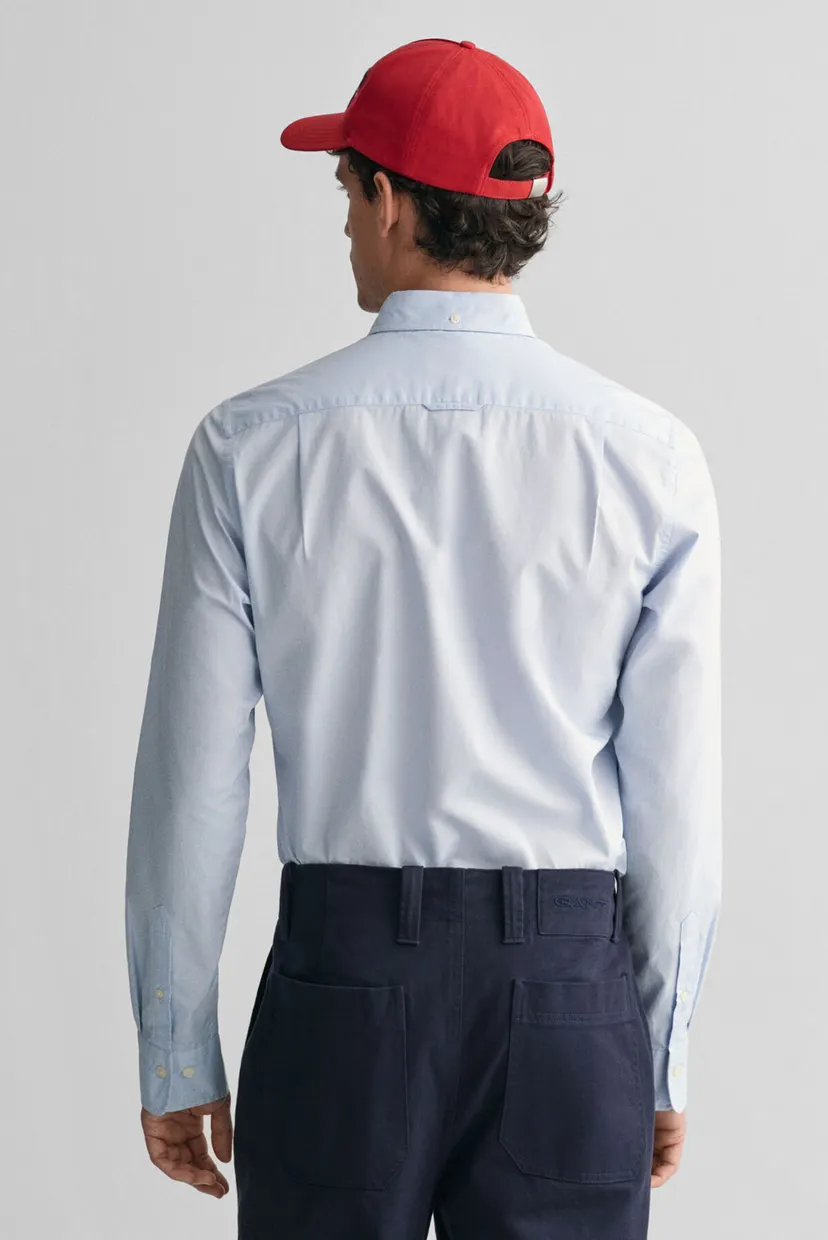 Мужская голубая рубашка SLIM POPLIN 3