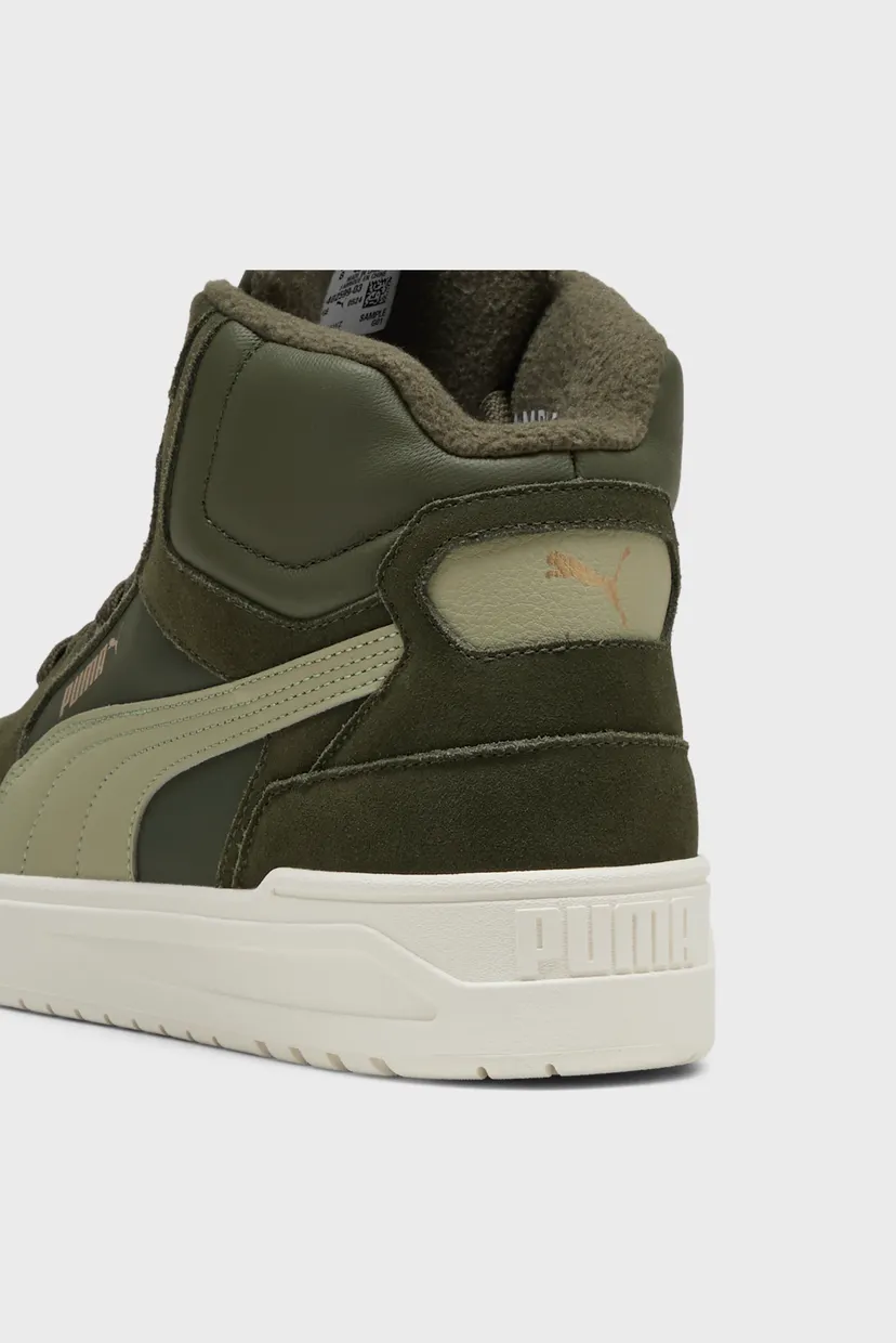 Оливкові замшеві хайтопи Shuffle Downtown Mid Sneakers Unisex 5