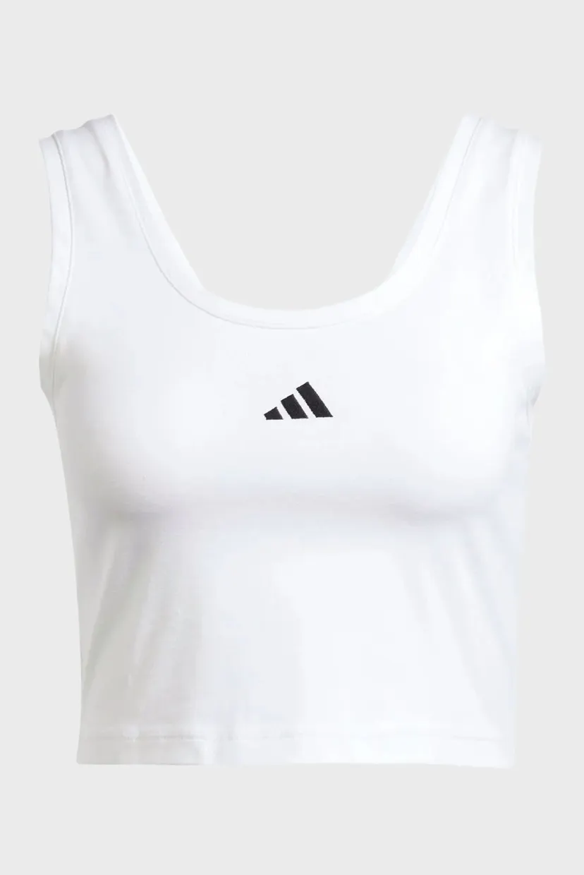 Женский белый топ Essentials Small Logo Cotton Lifestyle 6