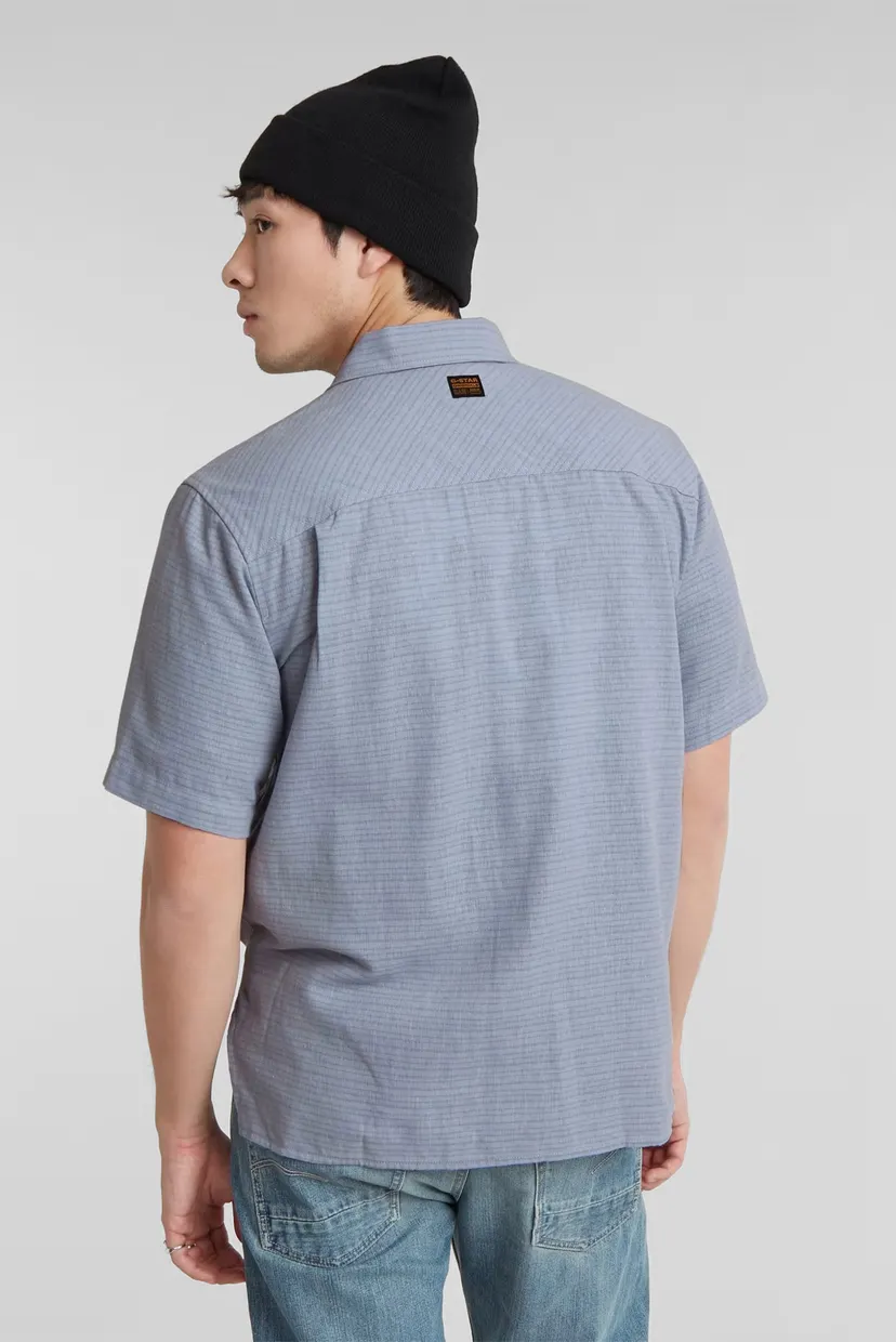 Чоловіча блакитна лляна сорочка Workwear 3