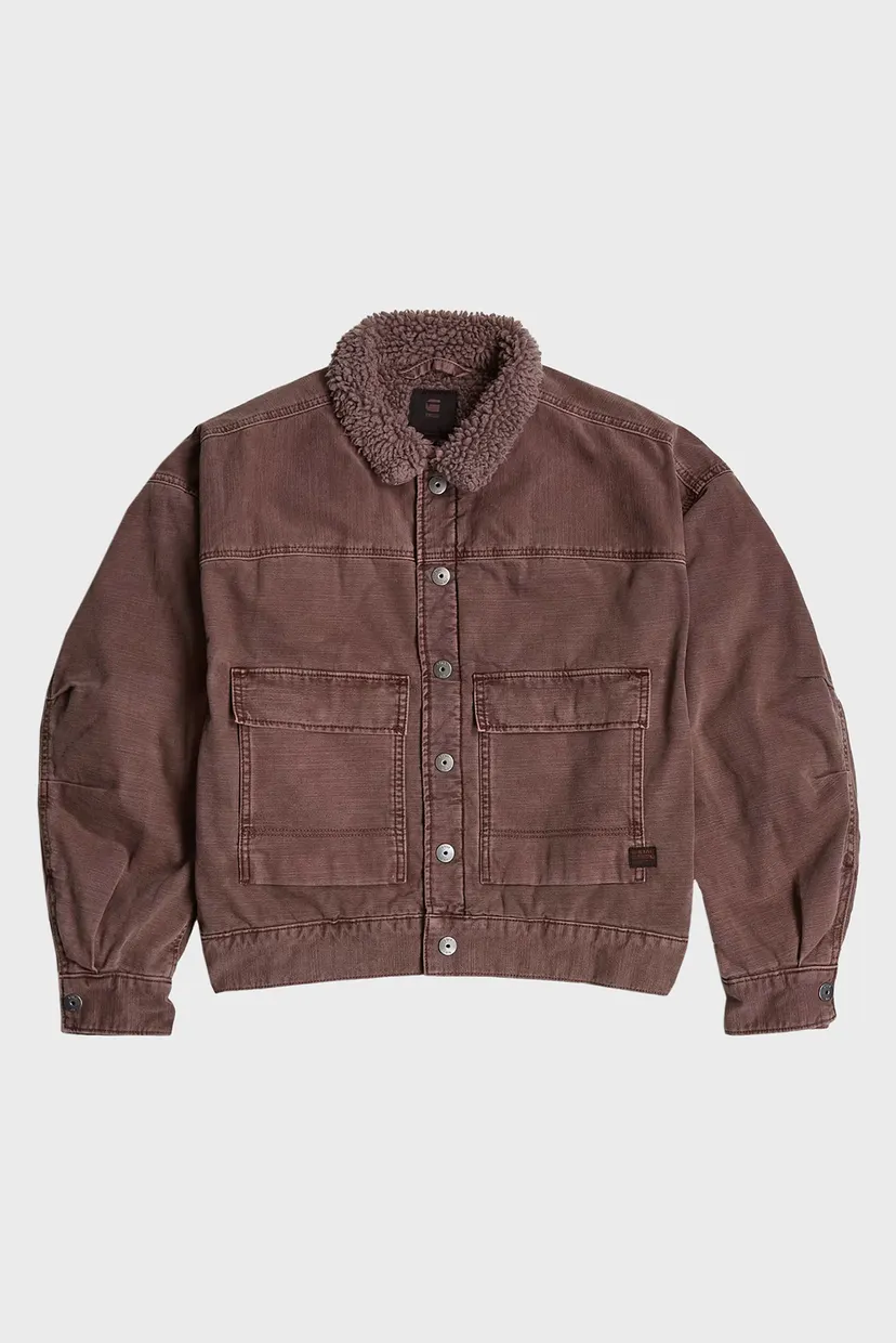 Женская коричневая джинсовая куртка Drifter sherpa 7