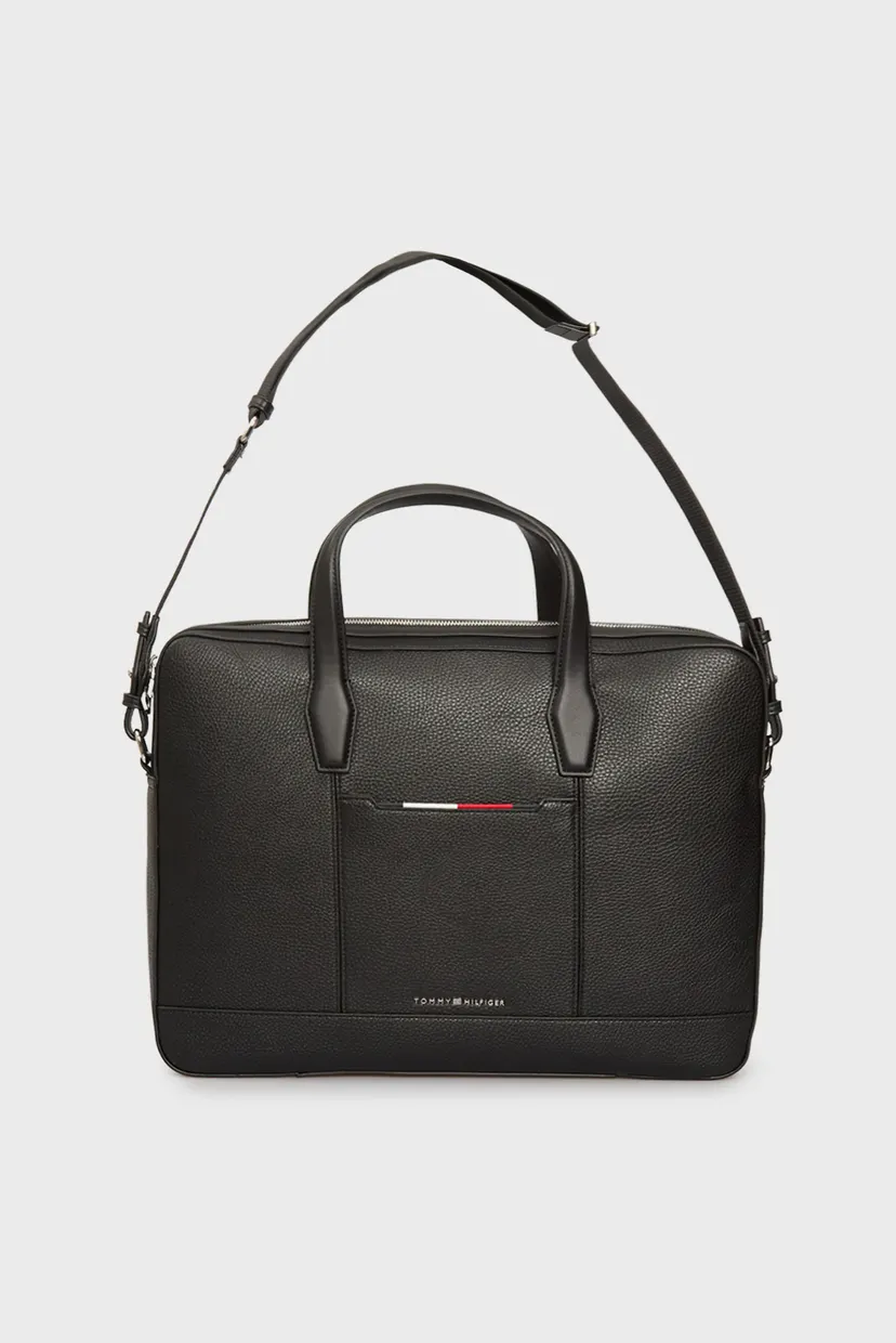 Мужская черная сумка для ноутбука CENTRAL SLIM COMPUTER BAG 5