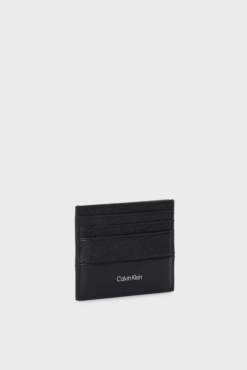 Чоловічий чорний шкіряний кардхолдер CK MUST CARDHOLDER 6CC 3