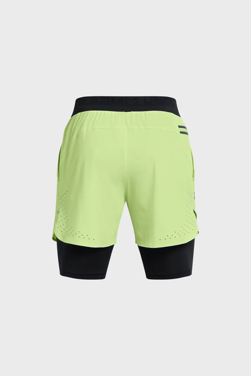 Чоловічі салатові шорти UA Peak Woven 2in1 Sts 6