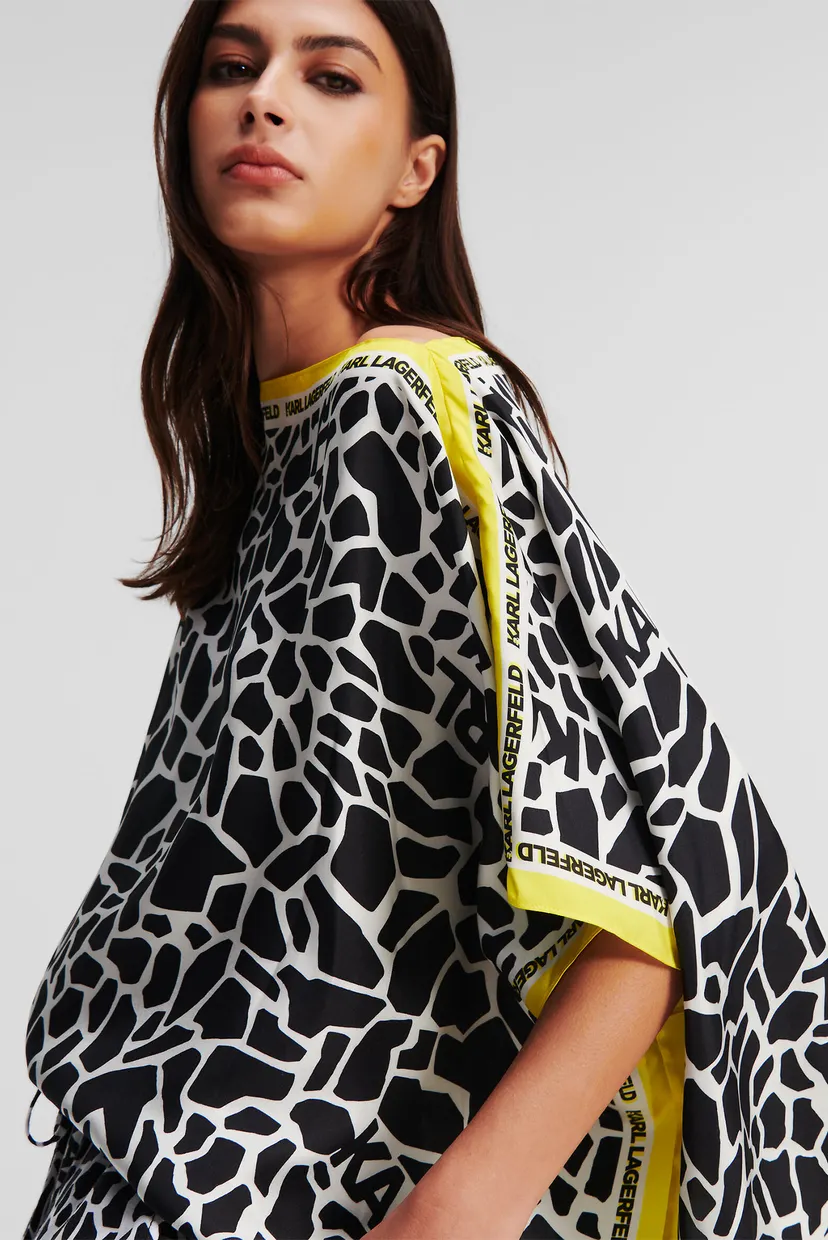 Жіноча шовкова туніка з візерунком SILK SCARF TUNIC 4