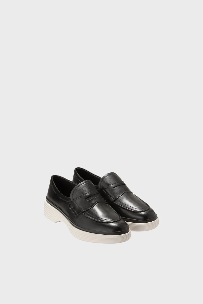 Жіночі чорні шкіряні лофери ØriginalGrand City Platform Penny Loafer 5