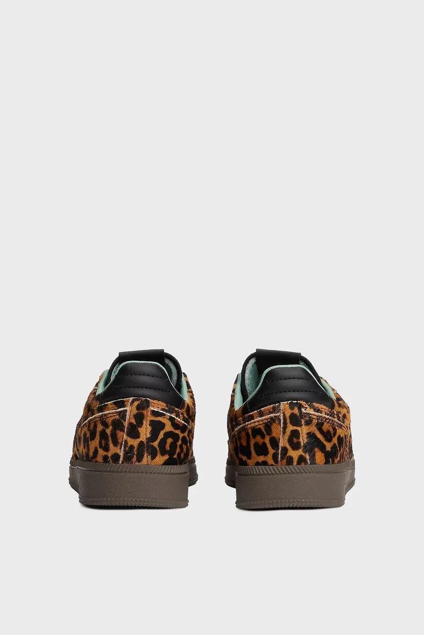 Женские рыжие кожаные сникерсы с узором THE GREENWICH EDGE LEOPARD 5