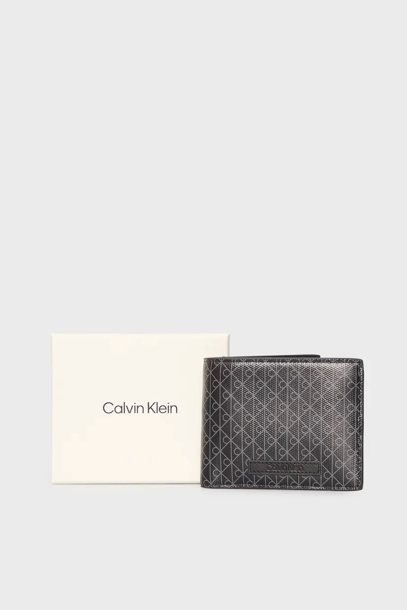 Чоловічий чорний гаманець з візерунком COATED BILLFOLD 5