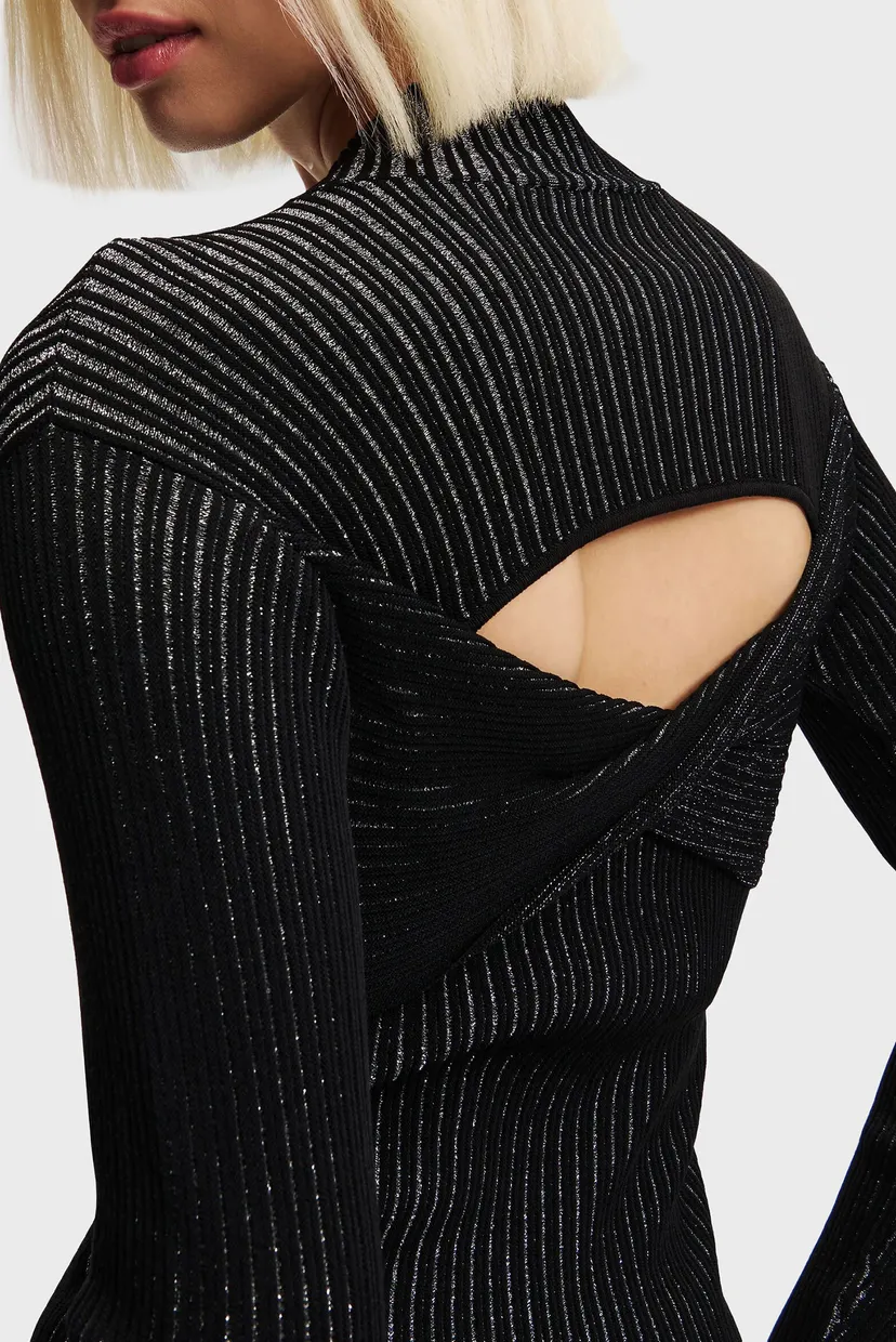 Жіночий чорний джемпер LUREX KNIT TOP 4